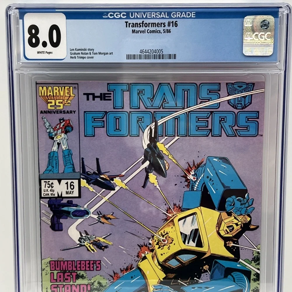 TRANSFORMERS‎ #16 (1986) CGC 8.0 WHITE PAGES